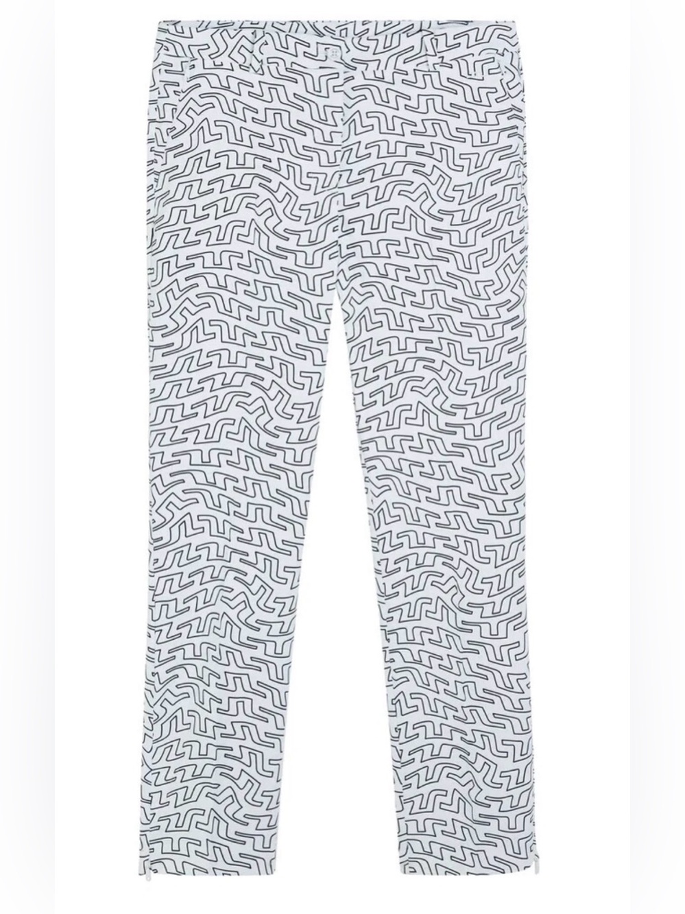 J. Lindeberg PIA PRINT PANT WHITE OUTLINE BRIDGE SWIRL (WHITE/NAVY)